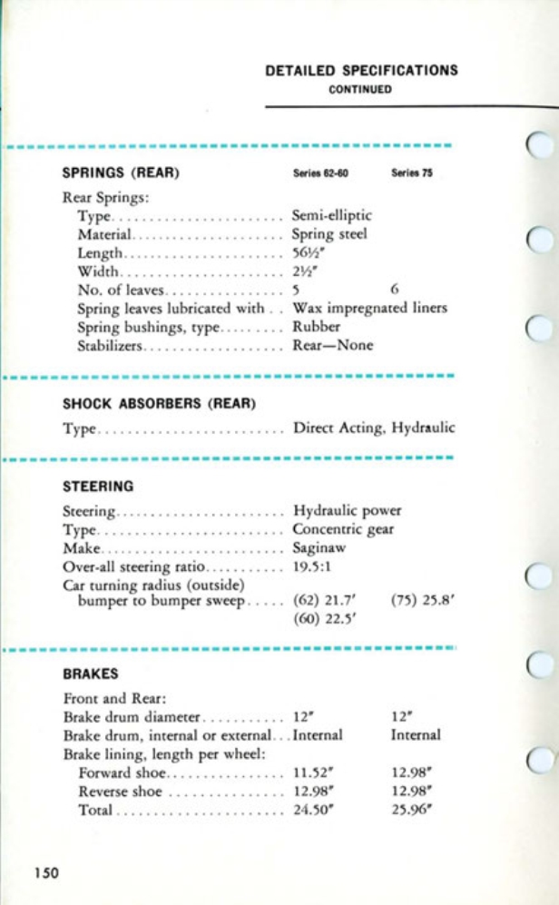 1956 Cadillac Salesmans Data Book Page 101